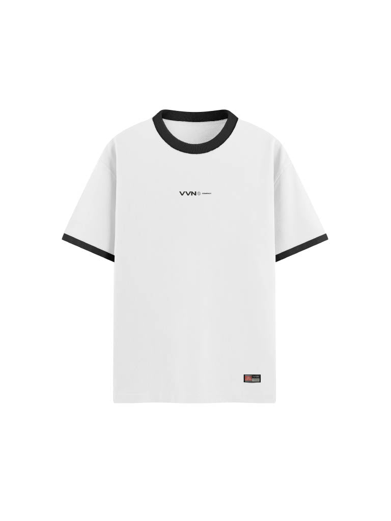 CAMISA BÁSICA OFF WHITE E PRETA